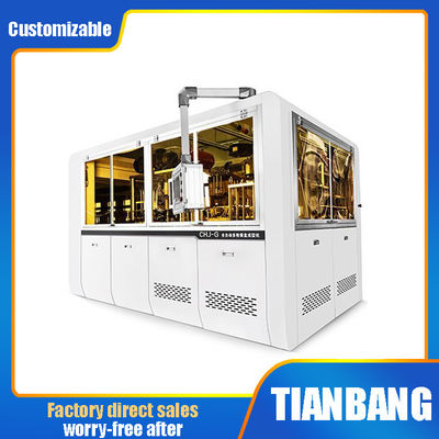 Mesin Pembuat Mangkuk Kertas Makan Siang 3KW Multi Grid Dengan Bantalan Pneumatik Motor Listrik CHJ-G